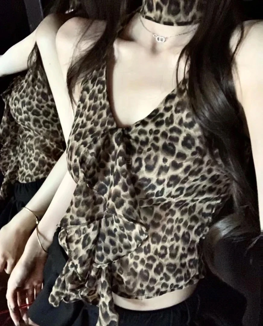 夏季涩谷辣妹修身显瘦百搭吊带