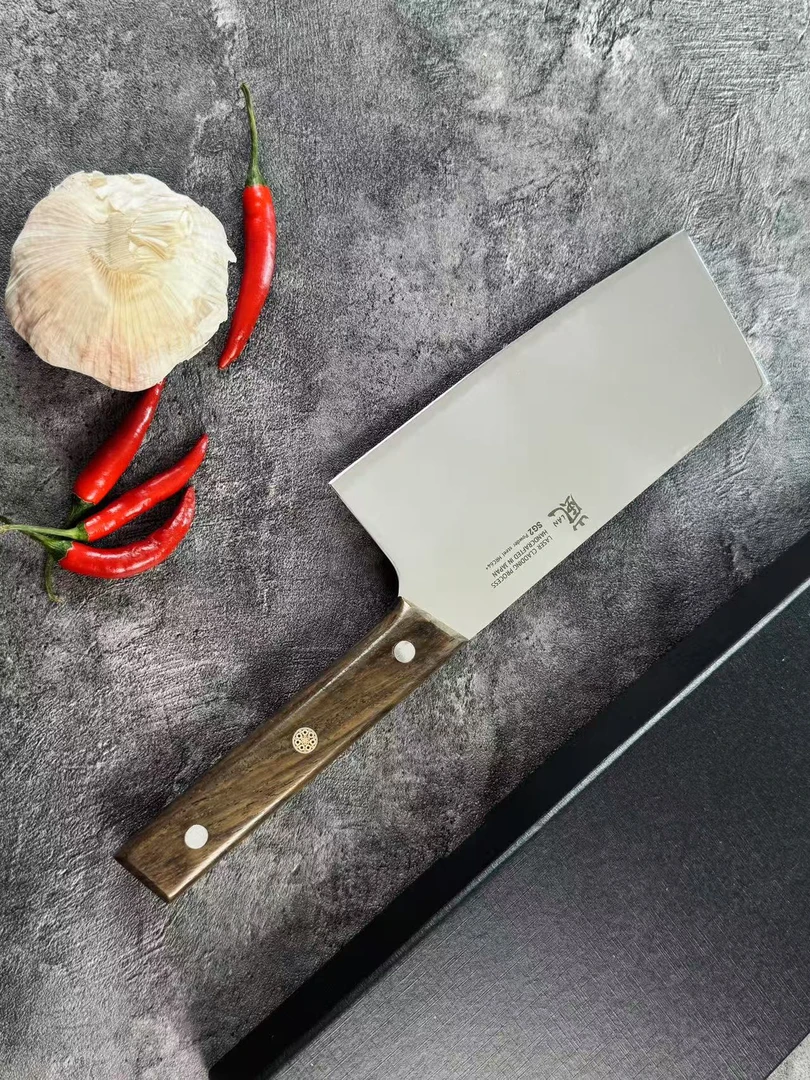 063微瑕疵岚家切片刀家用锋利切肉刀具厨房厨师专用菜刀