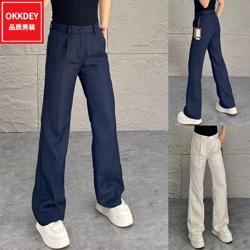 2025夏季新款高档潮流简约休闲裤男士百搭宽松直筒裤轻奢垂感长裤