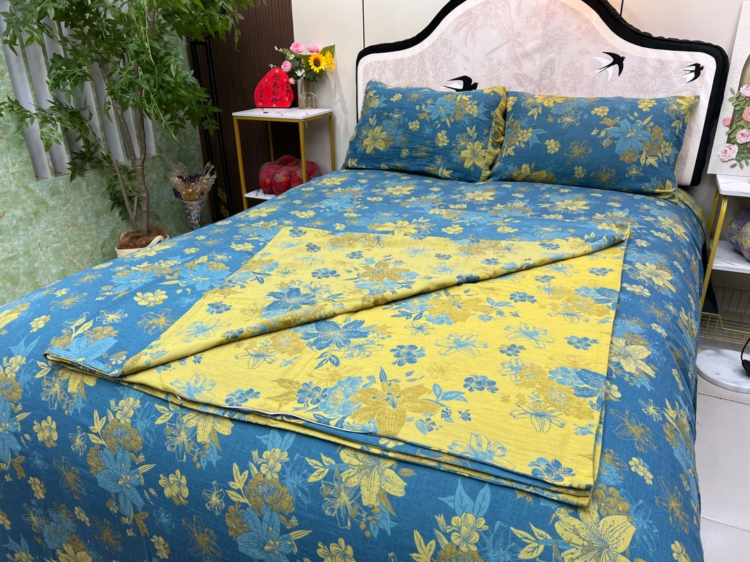 【单被套】全棉色织双层纱亲肤加厚精梳棉被套