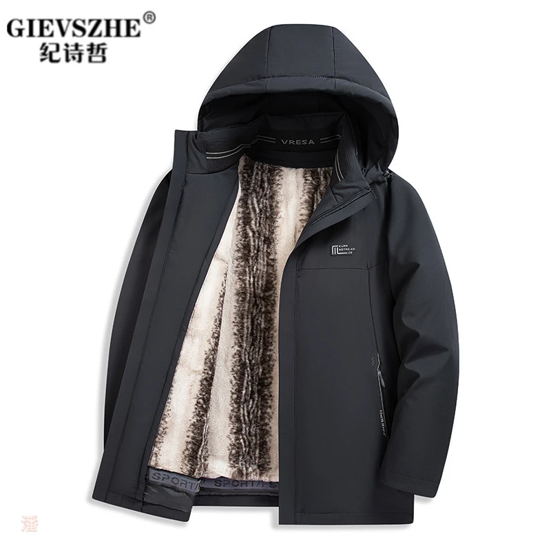 纪诗哲棉服男款冬季2025新款加绒加厚防寒棉袄休闲百搭棉衣外套男