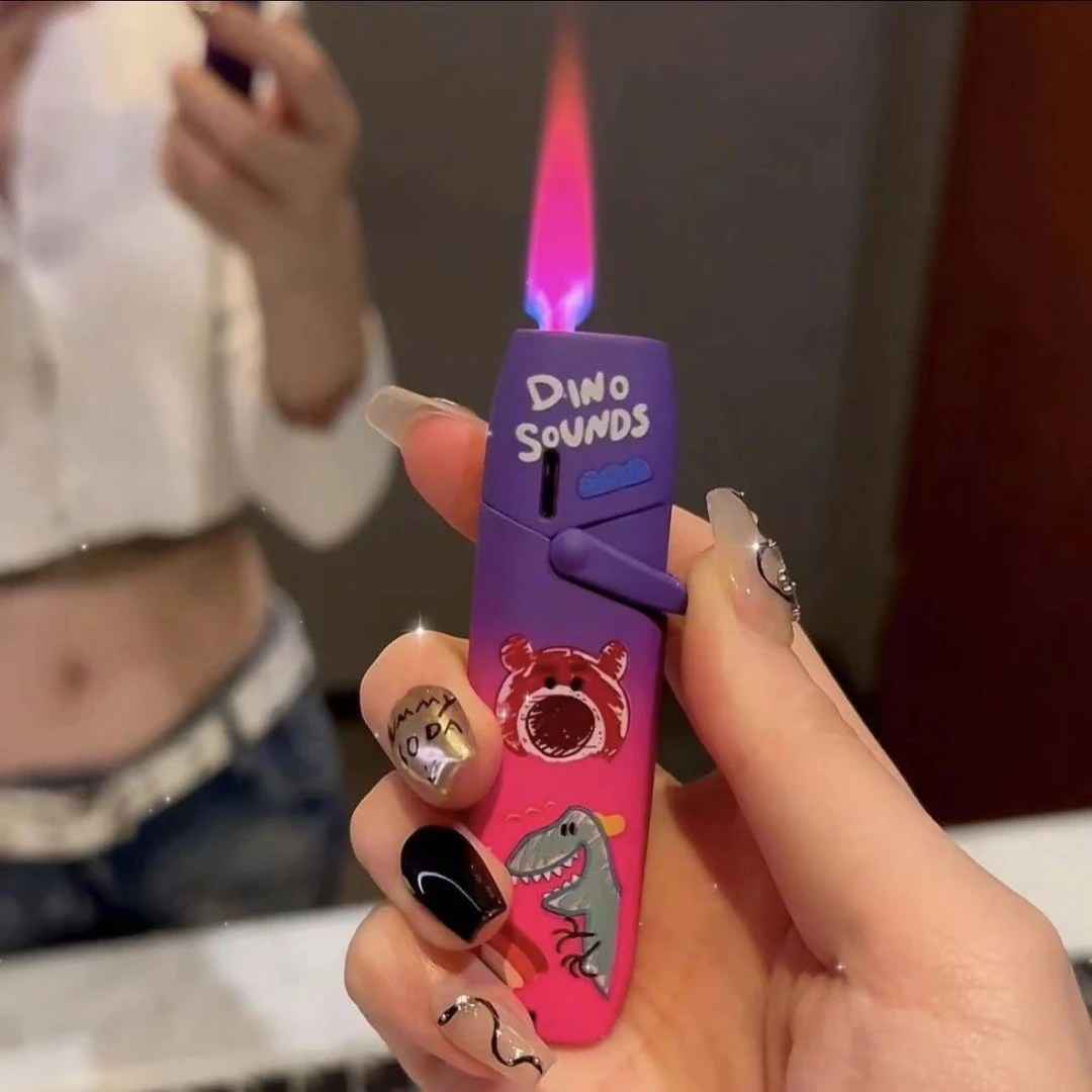 【网红同款】爱心打火机高颜值防风卡通小众粉色草莓熊个性送男士礼
