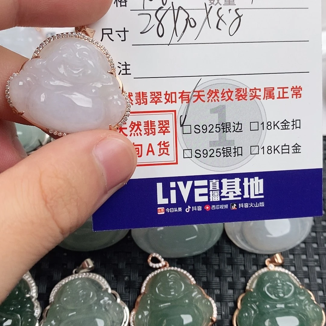 翡翠银S925镶嵌颈饰