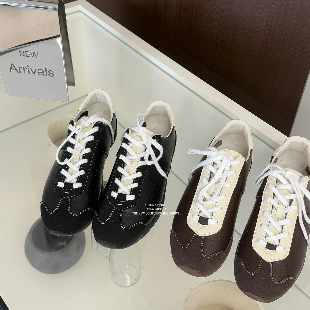 widelia秋冬款韩版9980  复古ins百搭运动撞色气质舒适个性德训鞋