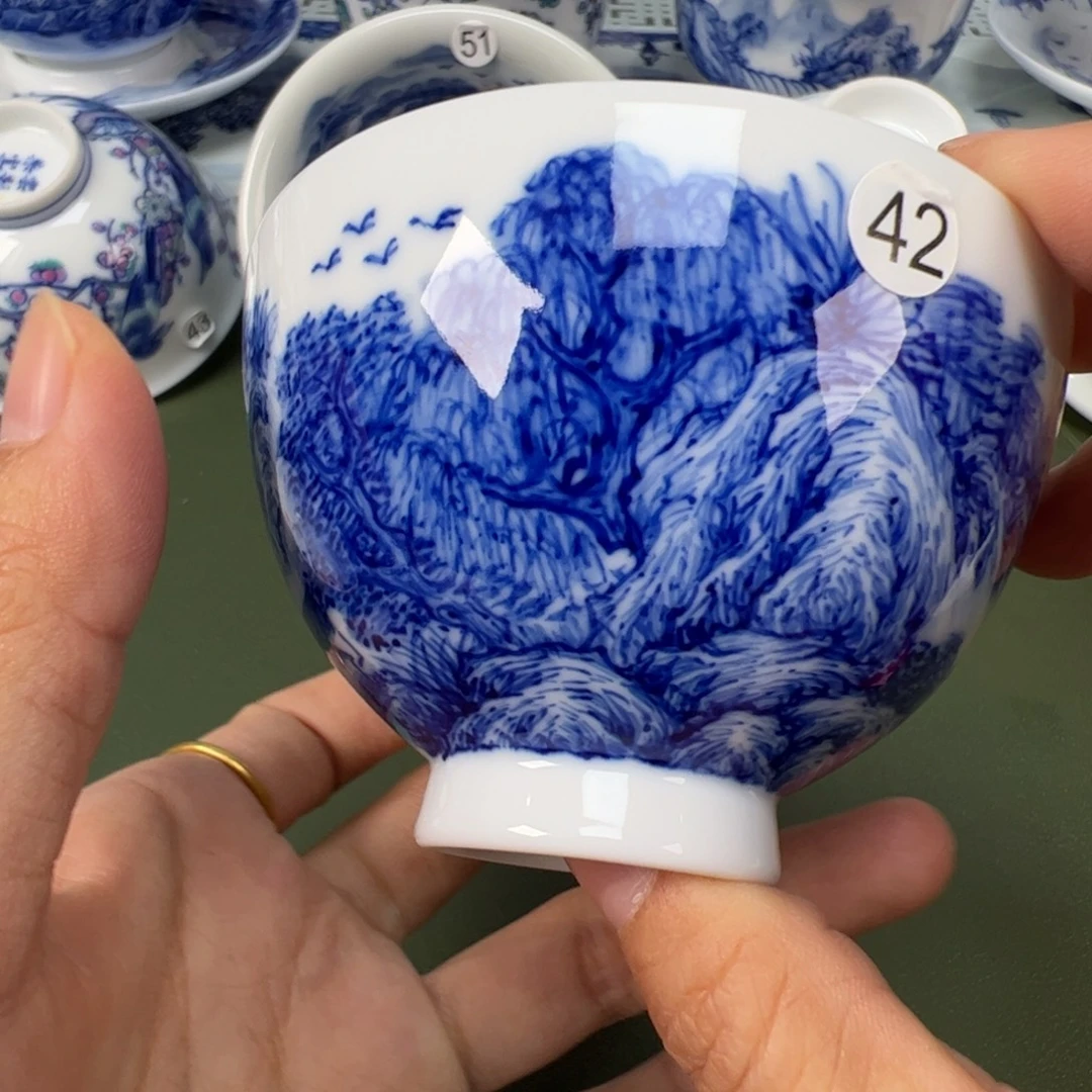 陶瓷景德镇纯手工纯手绘茶具木木