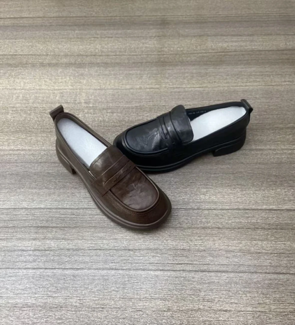 圆头英伦乐福鞋2852