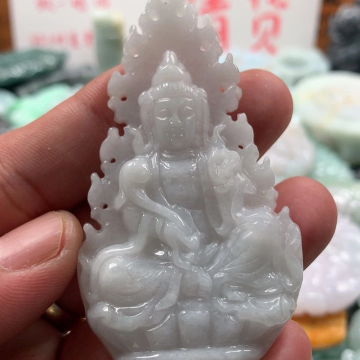 翡翠未镶嵌颈饰保真天然a货翡翠