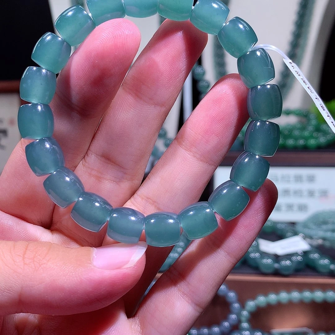翡翠未镶嵌手链天然a货翡翠手串9.8