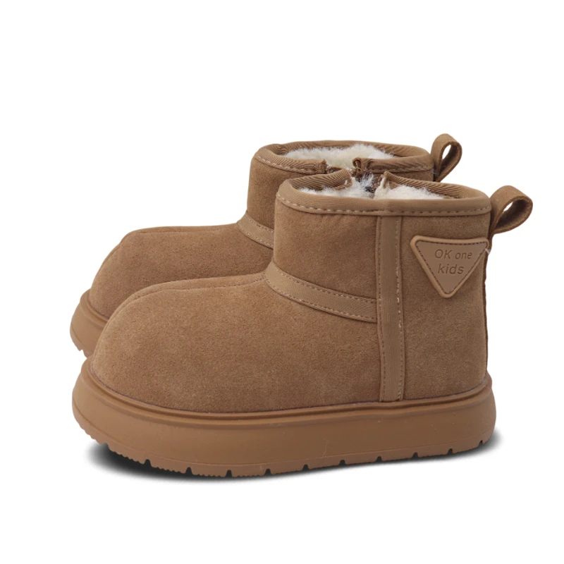 CC库米米雪地靴卡皮巴拉ku110901女童男童时尚休闲宝宝真皮保暖
