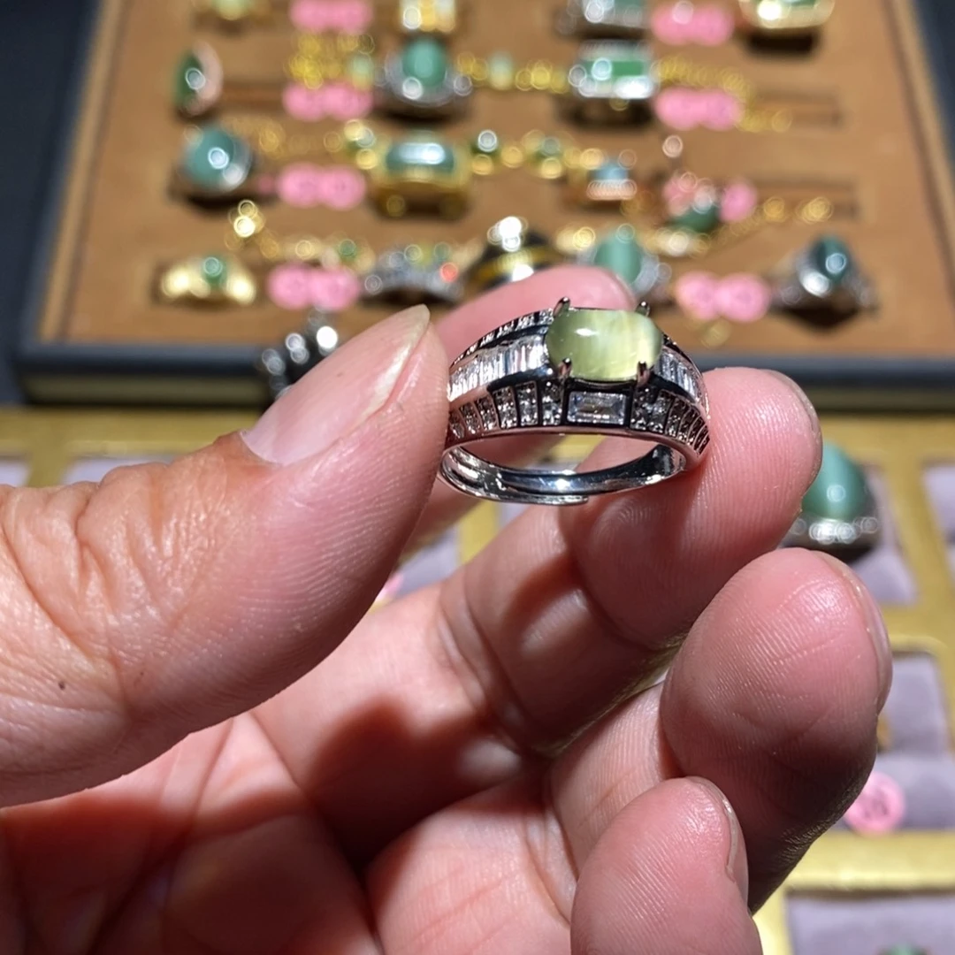 和田玉（碧玉）戒指未镶嵌