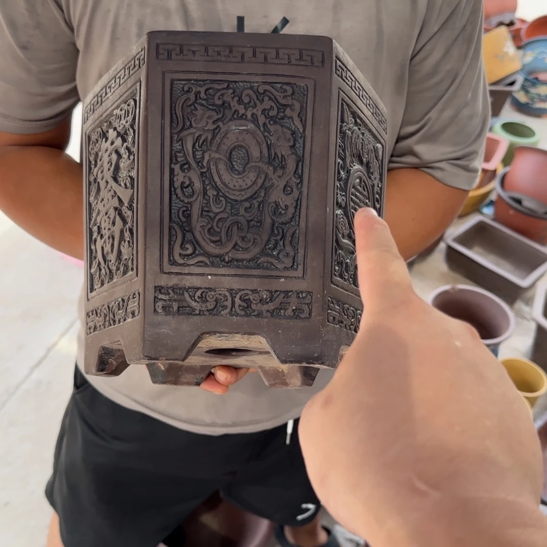 紫砂花盆瑕疵和瑕疵