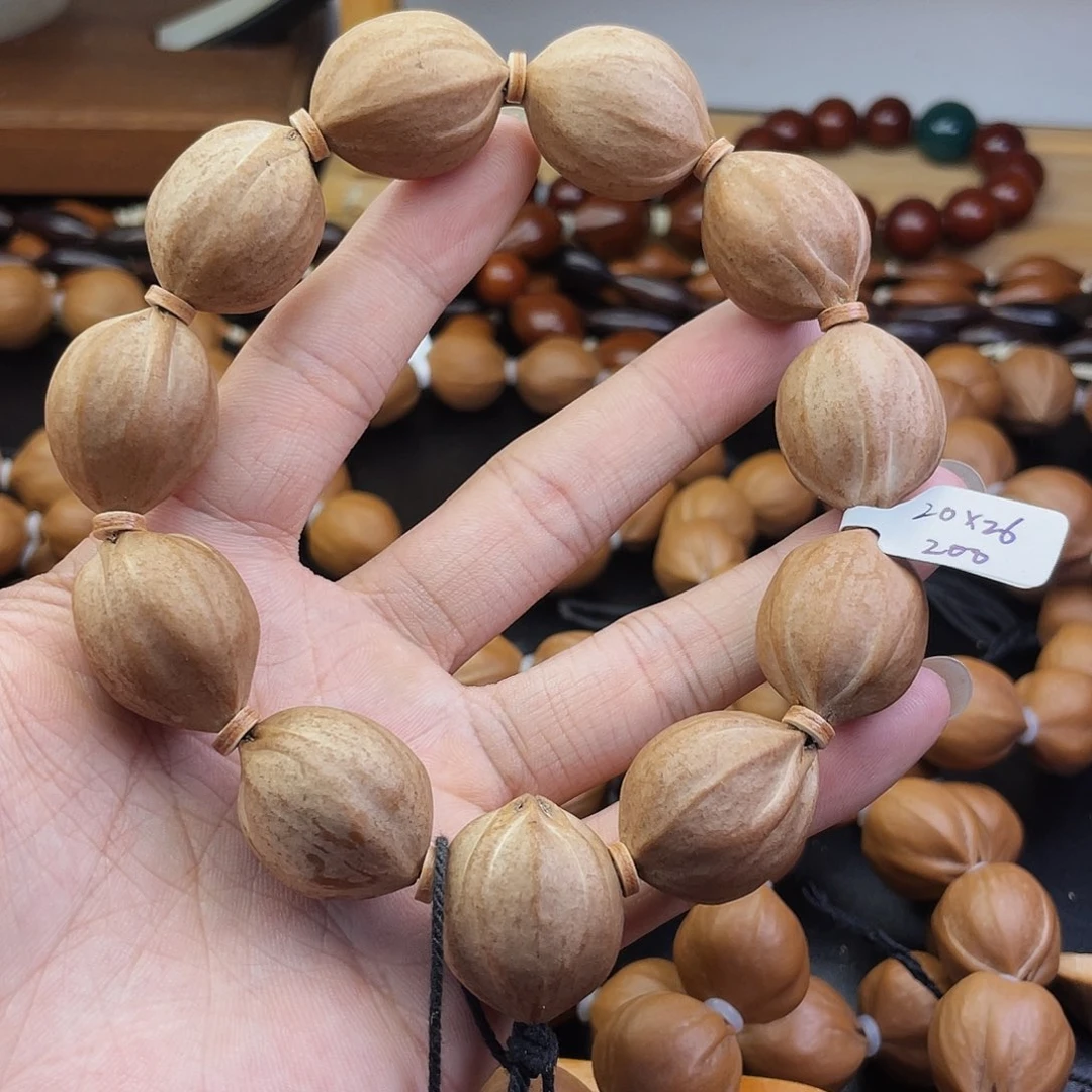 半***色橄榄核手串/手链2026尺寸广东铁核四花素核