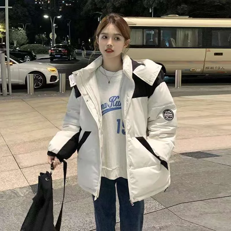 （燕子宠粉福利）长袖优等品拉链豹纹泡泡袖拼接假两件冬季学生