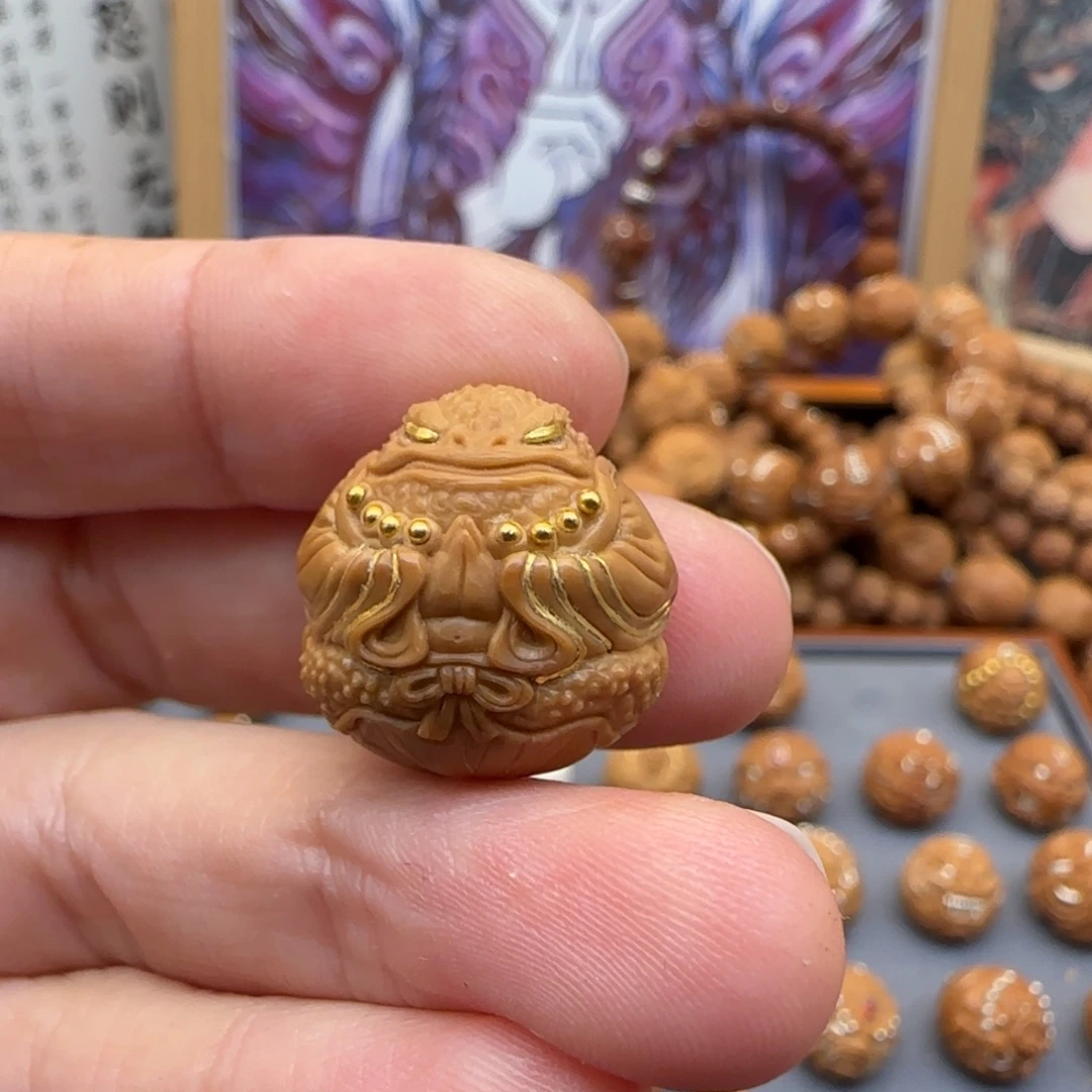 吊坠猴头核桃拜佛金蟾