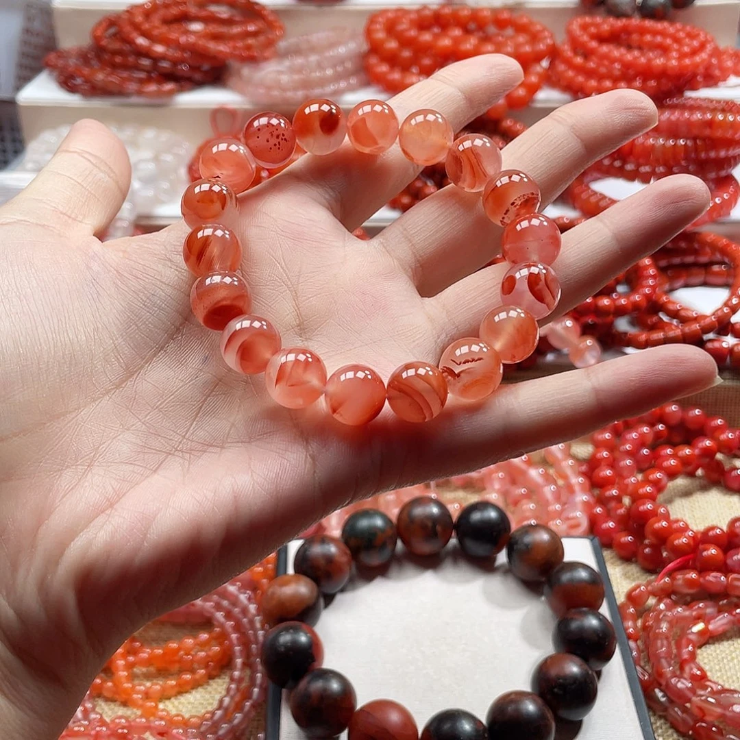 南红玛瑙未镶嵌手链