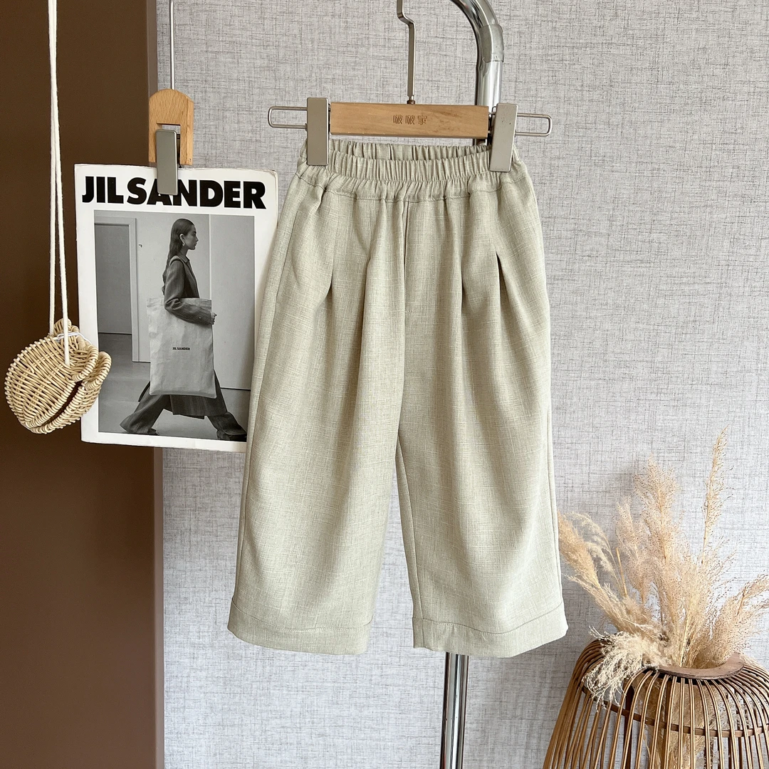 啵小爸【春日变奏曲】2025春季男童韩系休闲纯色儿童长裤