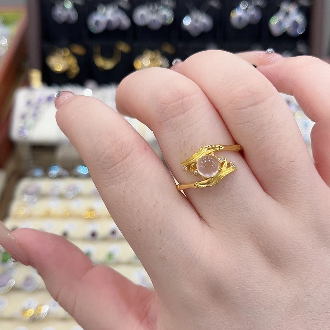 L****水晶戒指银S925镶嵌