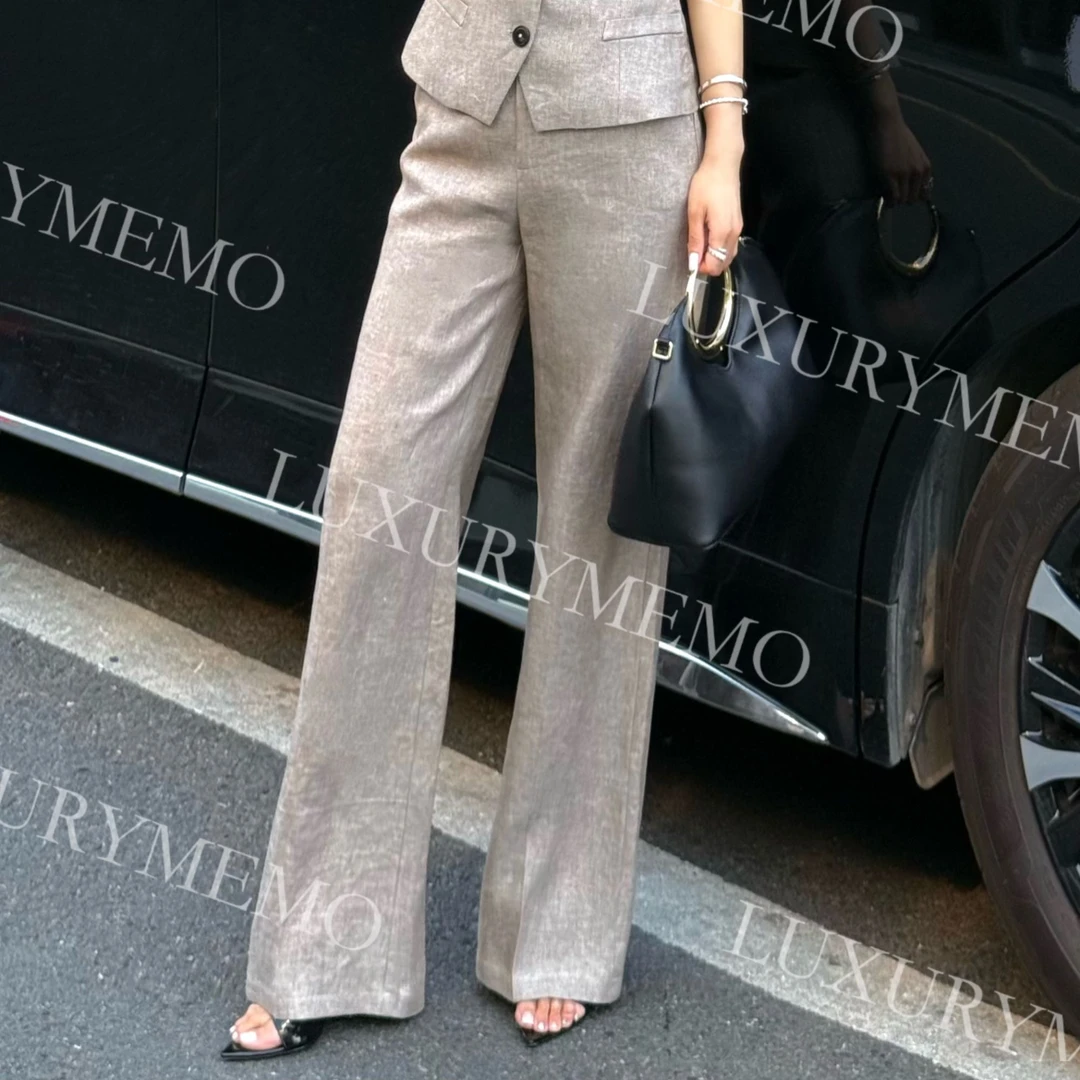 【费城时代】法式进口高端亚麻老钱风女夏季舒适透气休闲长裤
