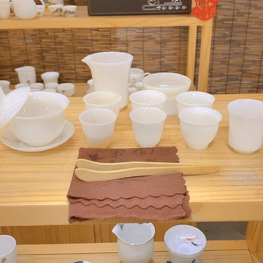 羊脂玉瓷茶具套装（兰心杯）