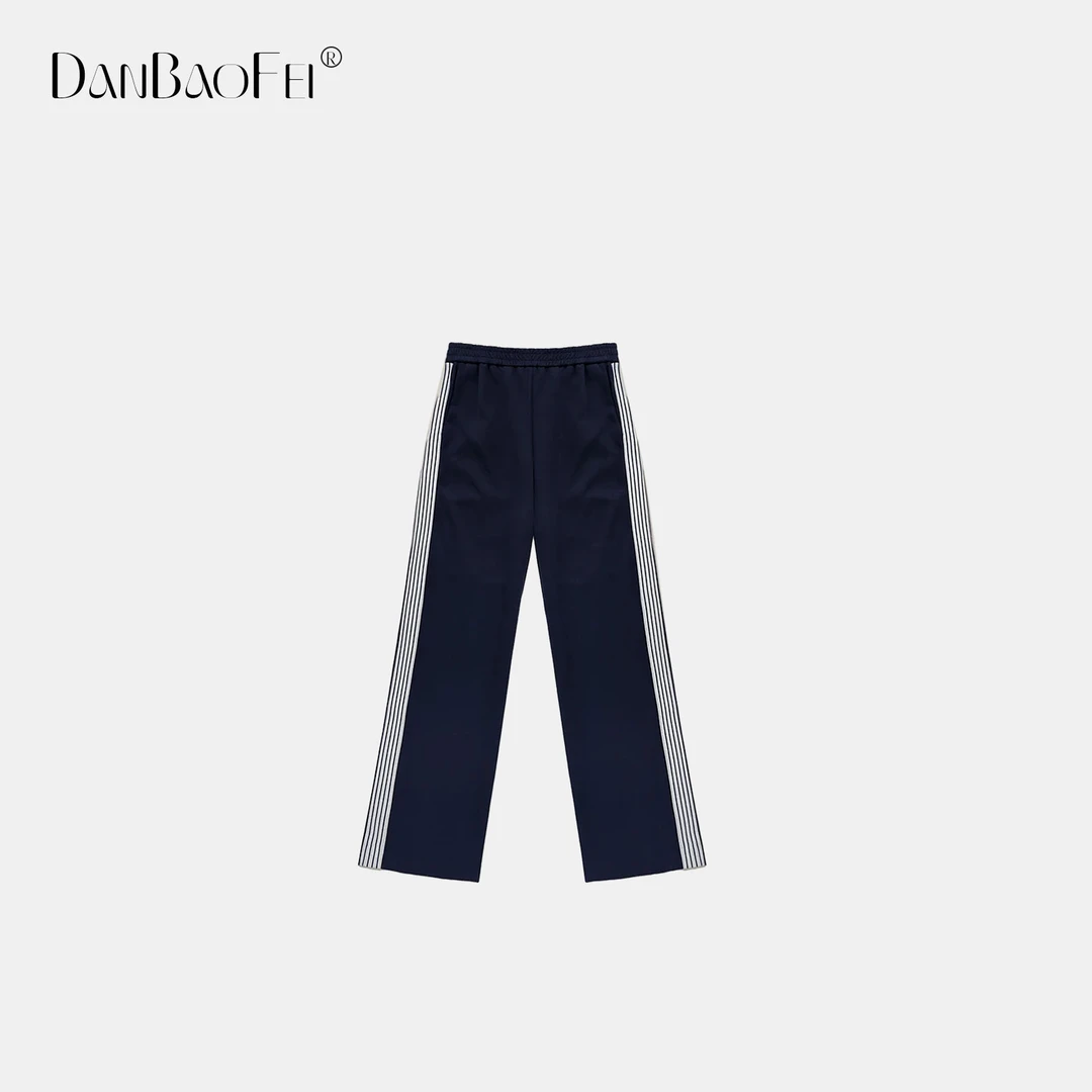 KK 五条杠校服裤 女装复古简约休闲校园运动裤 YLM00900