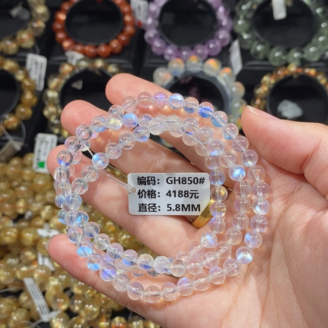 月光石未镶嵌手链GH850#5.8mm