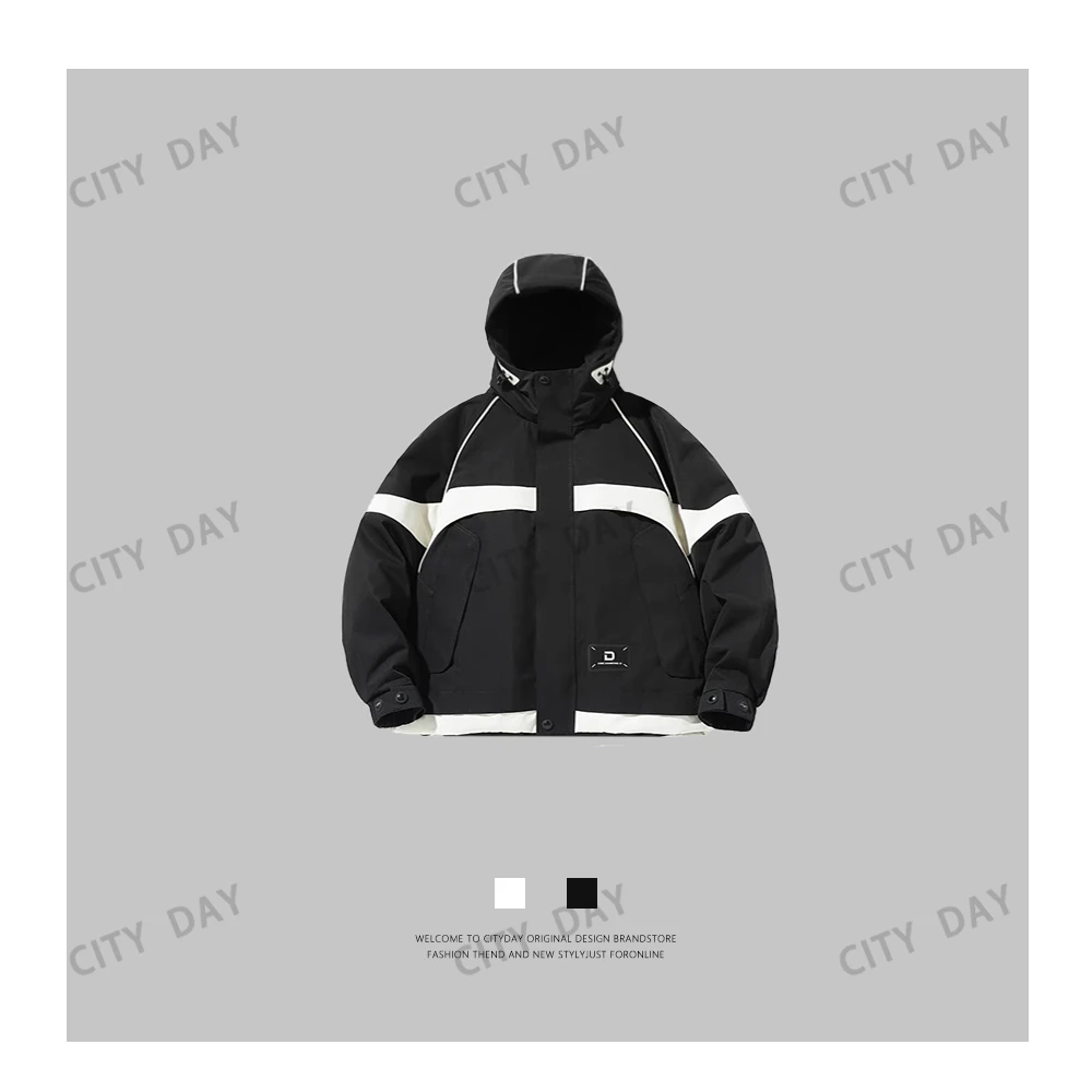 CityDay【楠哥】cleanfit 双U裁剪 反光条户外冲锋衣羽绒服 24035