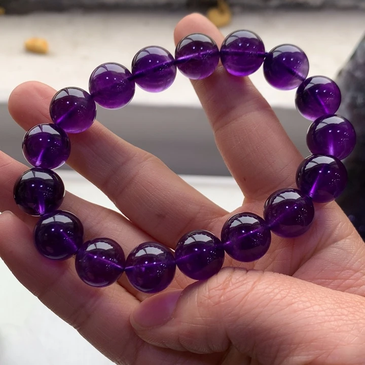 水晶手链未镶嵌紫水晶13mm手串h