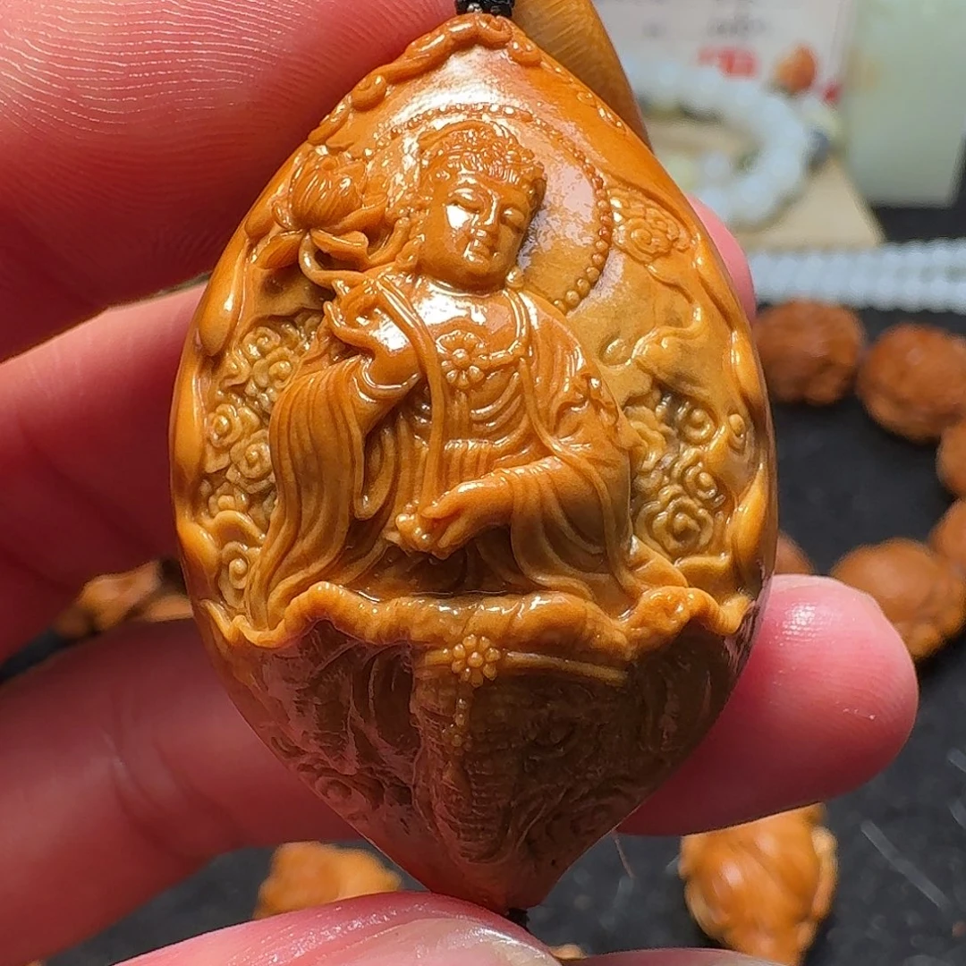 橄榄核手串/手链发*王晓明核雕艺术文殊普贤