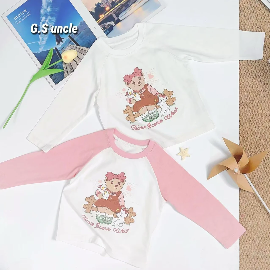 3【】H25220女童打底衫2025秋冬装新款儿童洋气女孩时尚可爱T恤