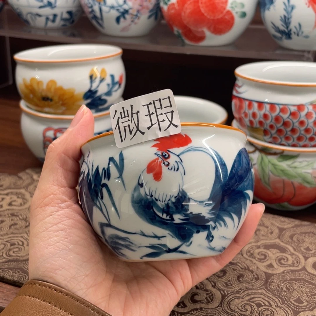 有瑕釉下彩纯手绘