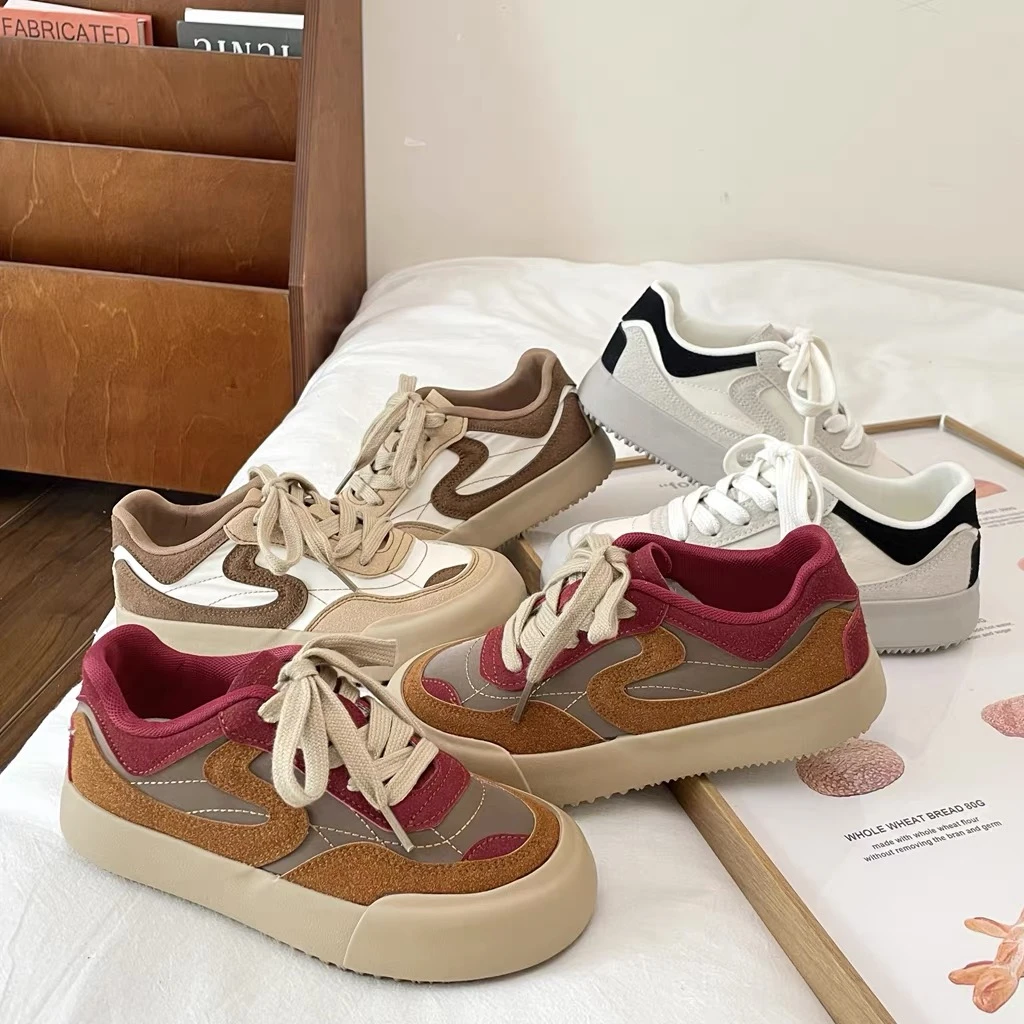 厚底德训小白鞋女2025年夏季新款学生复古百搭休闲运动板鞋ins潮