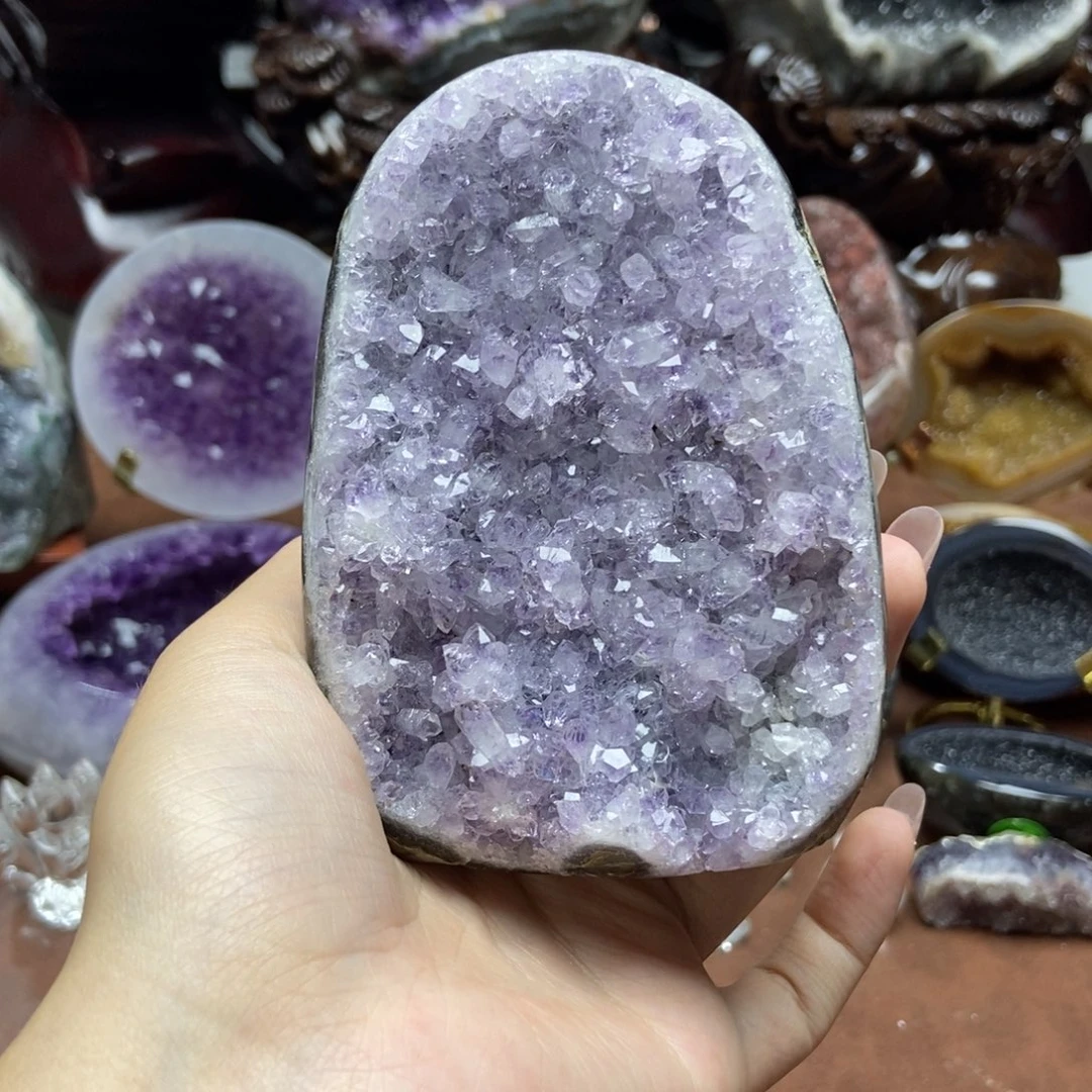 紫晶摆件未镶嵌水晶