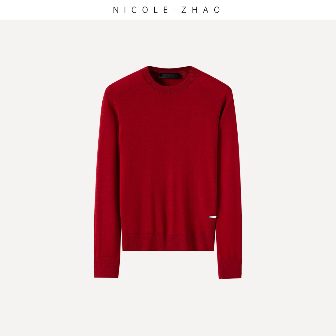 BJ00361【贵姐NICOLE】意大利进口高奢针织圆领毛衫外套