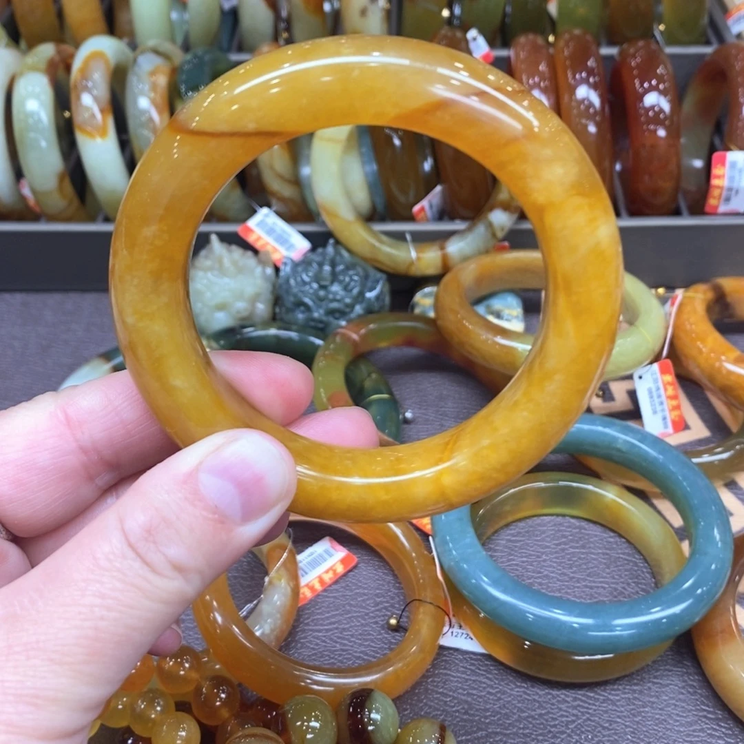 用***2蛇纹石玉未镶嵌手镯