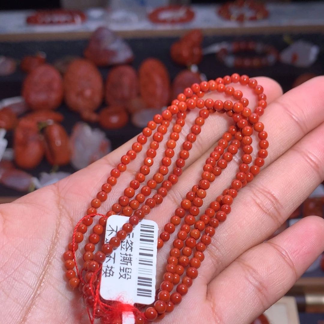 南红玛瑙未镶嵌珠宝半成品多圈