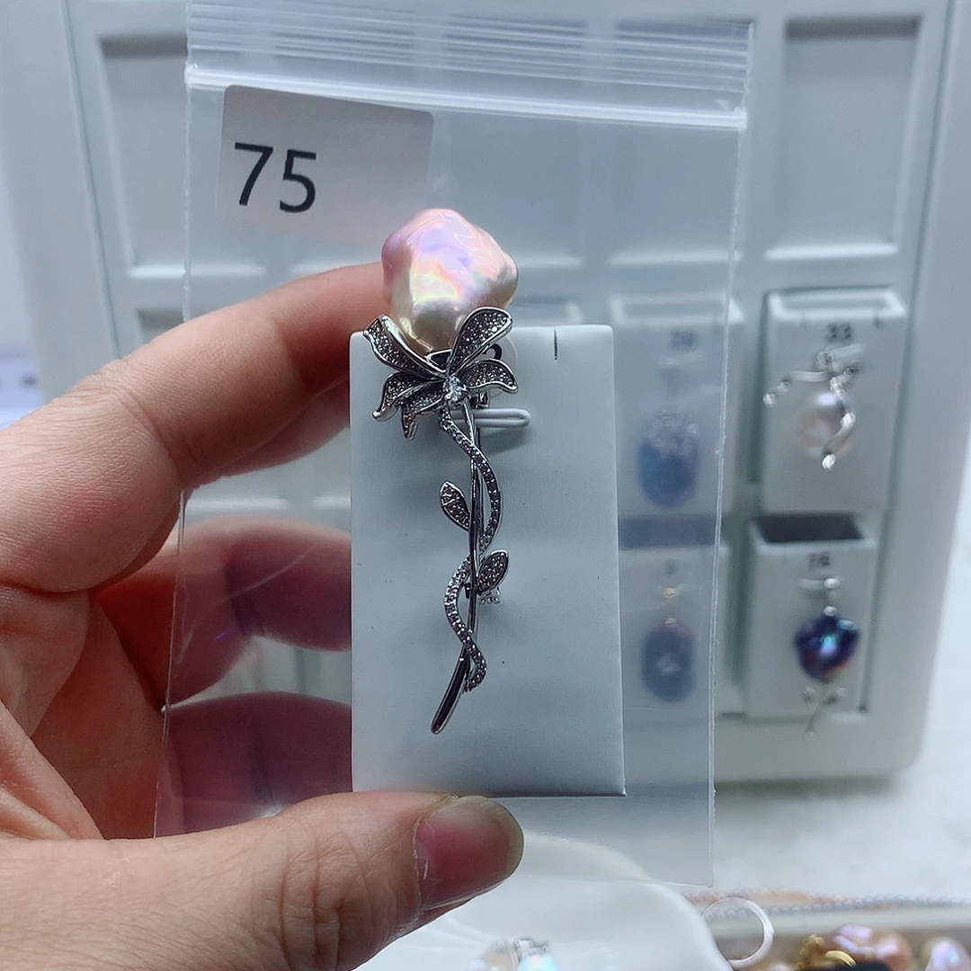 淡水珍珠合金吊坠(不含链)