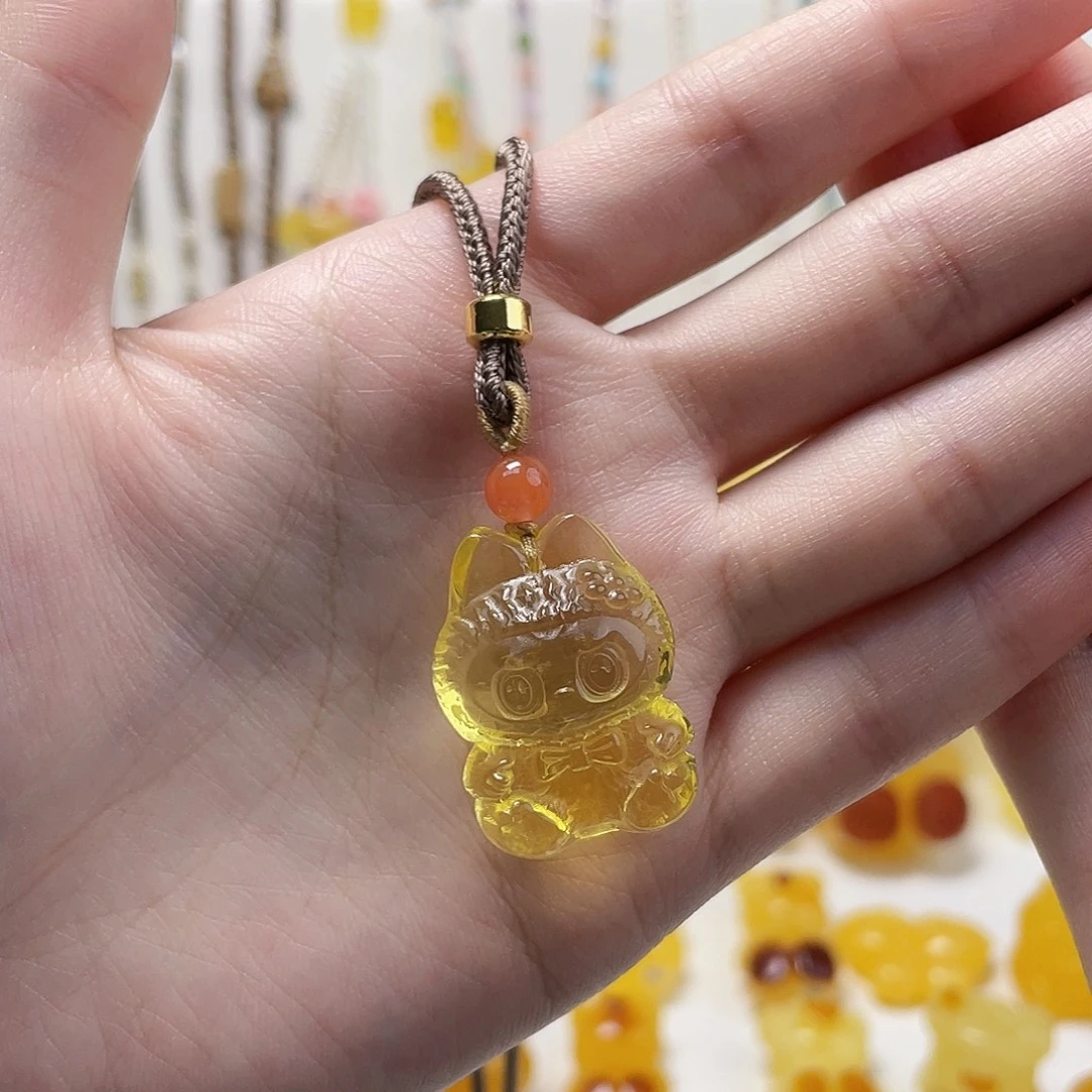 琥珀未镶嵌裸石琥珀吊坠