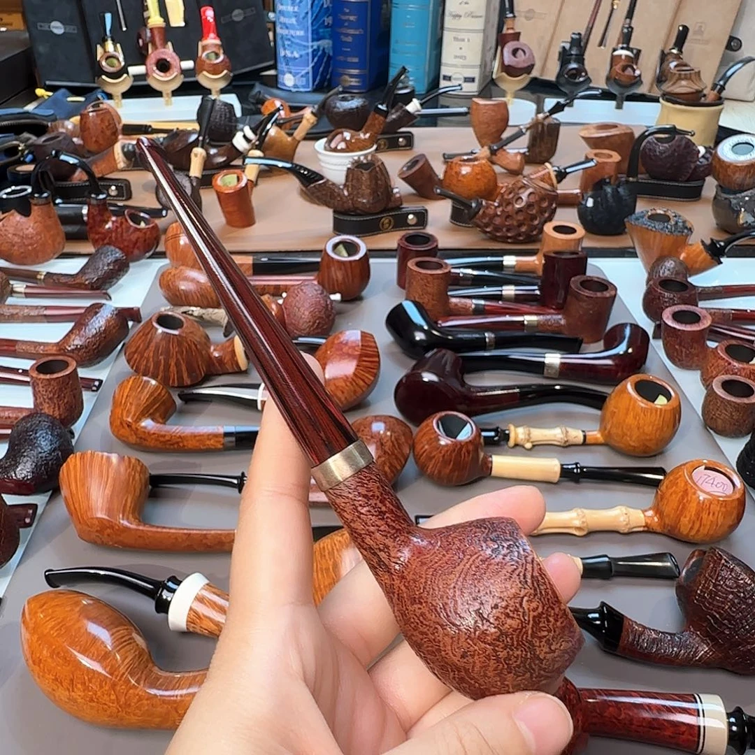 蓝***鱼英国小白点乡村4107银圈烟斗