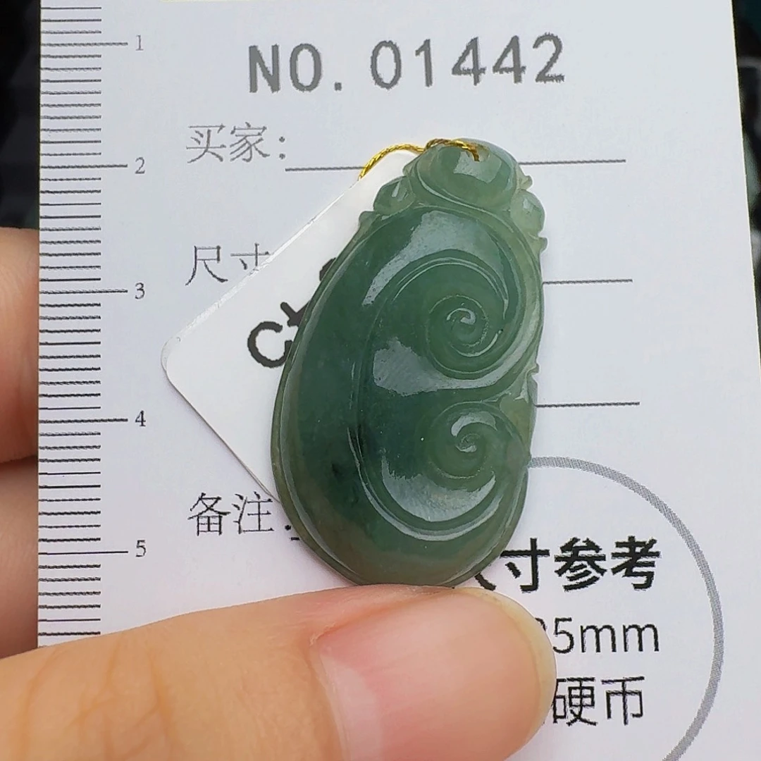 翡翠未镶嵌颈饰挂件1442