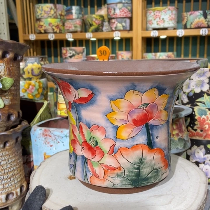 红陶景德镇艺术手绘作品