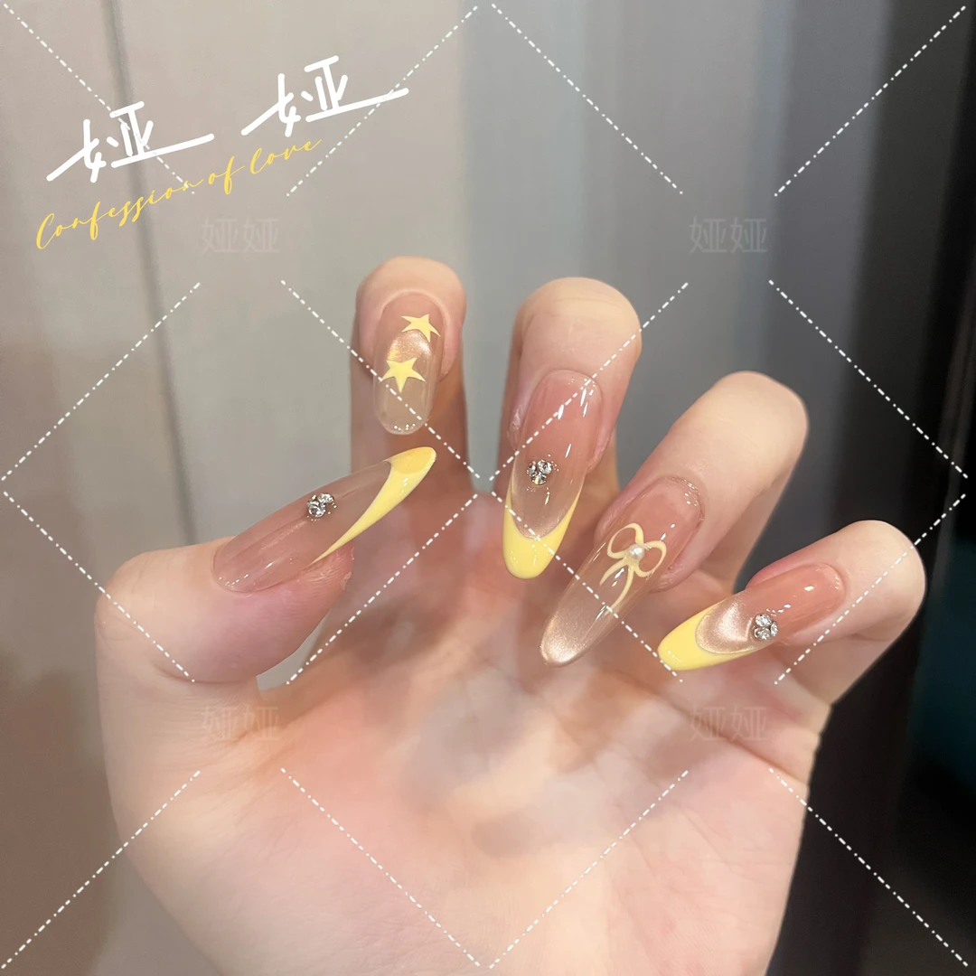 【海盐芝士】纯手工穿戴甲气质款光疗美甲可拆卸贴片10片装