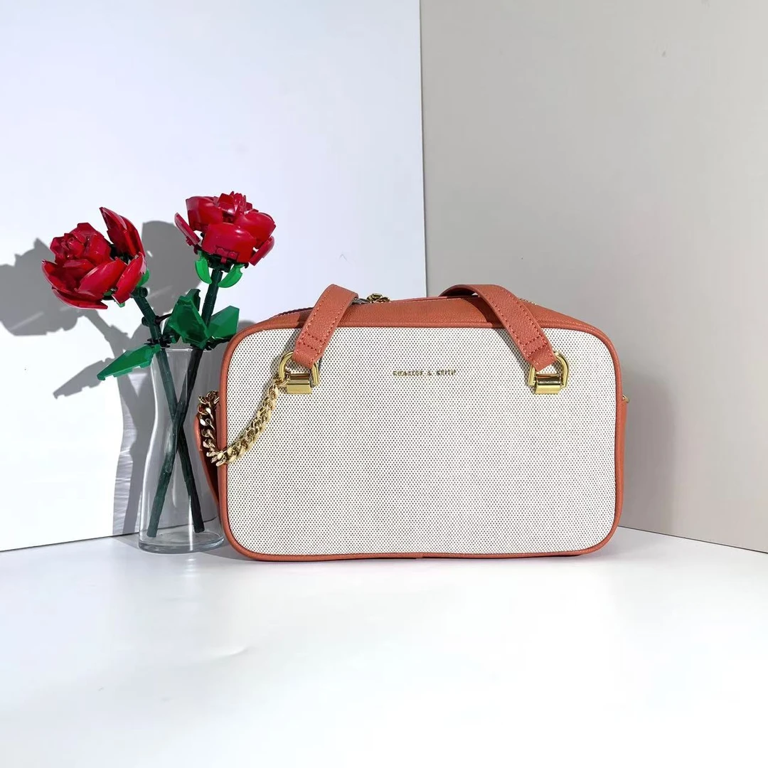 21210042橙色M女士单肩手提包