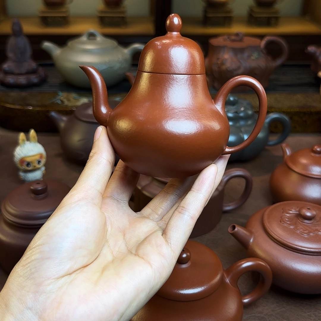 茶壶紫砂思婷壶，朱泥