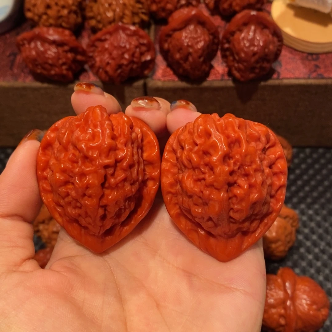 吊坠文玩核桃40.9玉化官帽，0612