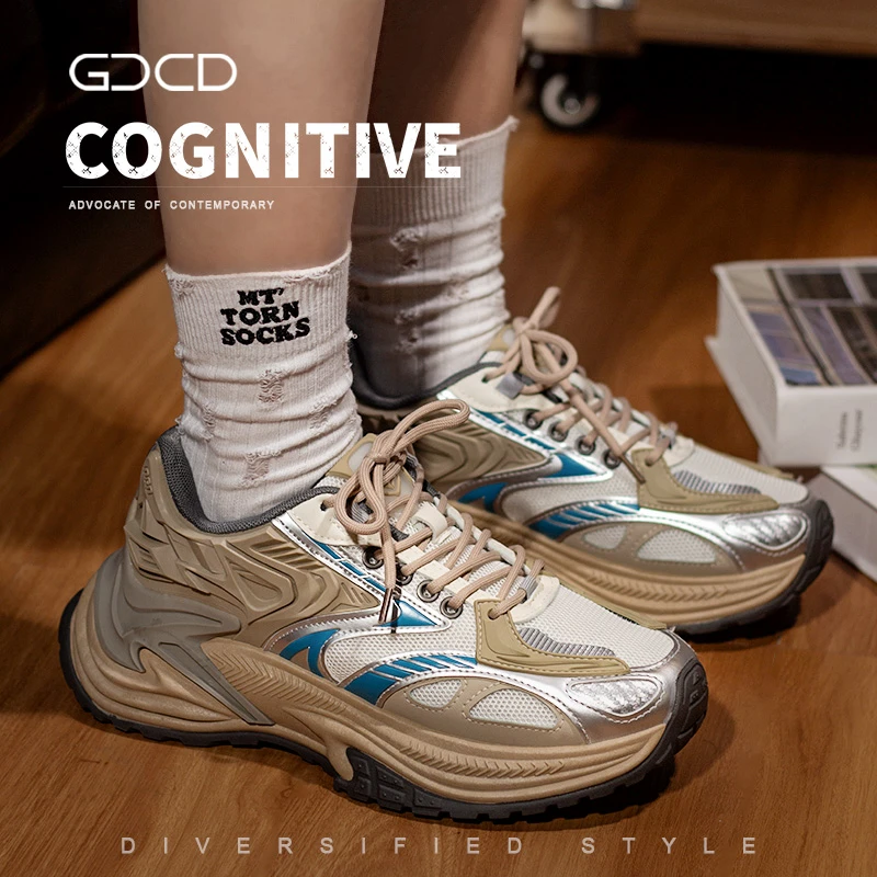 GCCDCoolShow夏季新款响尾蛇老爹鞋男款复古小众低帮运动潮鞋韩版