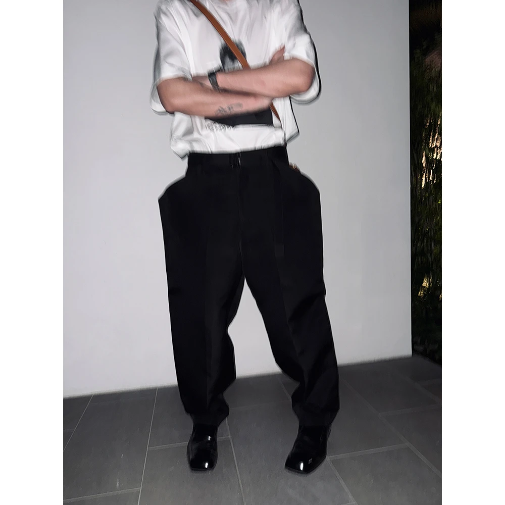 ESC MAN STUDIO/自制 充满设计感的外廓休闲阔腿裤高级感宽松长裤