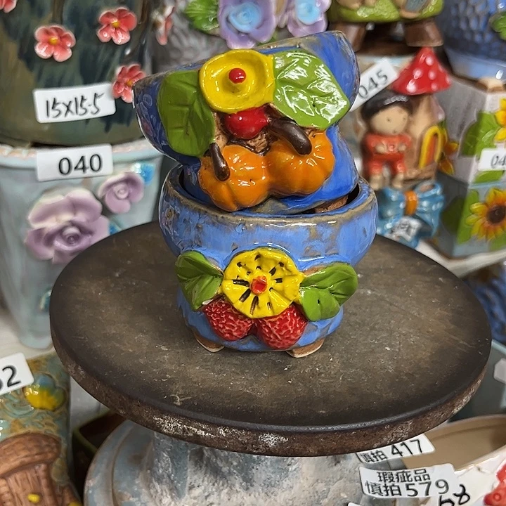 紫砂花盆粗陶材质多肉花盆
