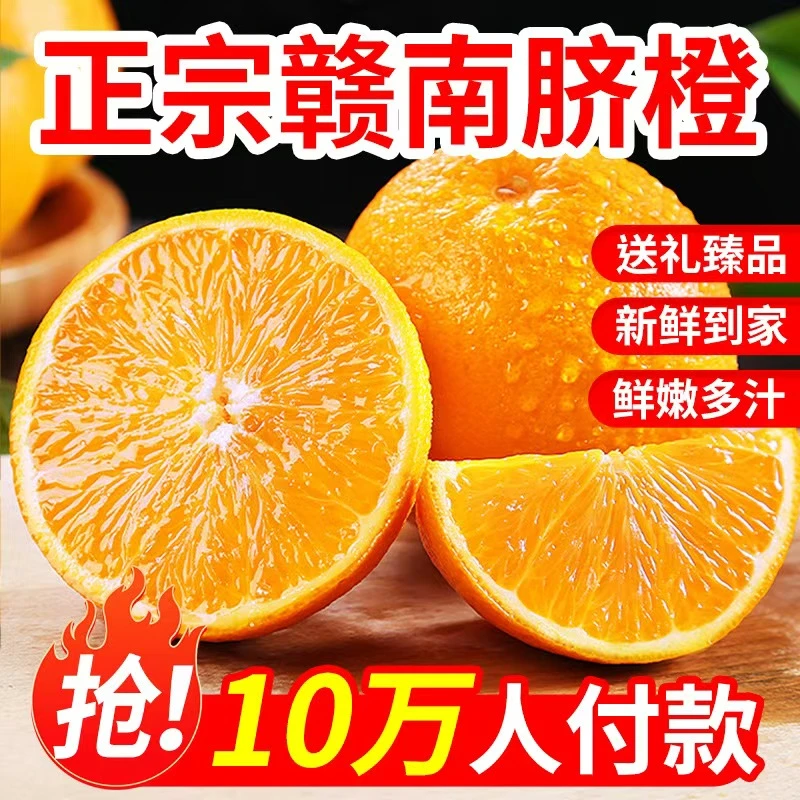 赣南脐橙现摘现发江西核心产区信丰安西脐橙血橙10斤自家果园包邮