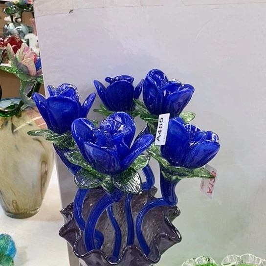 琉璃花瓶高45厘米宽9厘米