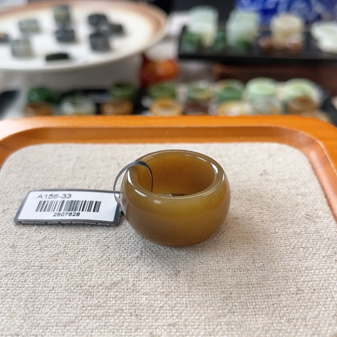 未镶嵌戒指和田玉c19 咖糖墩墩17.5 买断不退换